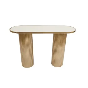 Console Romimex White Golden Metal Marble 118 x 78 x 38 cm by Romimex, Tables - Ref: D1629088, Price: 482,16 €, Discount: %