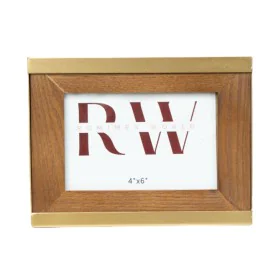 Photo frame Romimex Natural Wood Metal 10 x 15 x 3 cm by Romimex, Table and wall frames - Ref: D1629103, Price: 20,59 €, Disc...