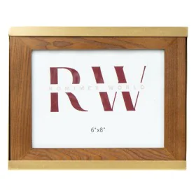 Photo frame Romimex Natural Wood Metal 15 x 20 x 3 cm by Romimex, Table and wall frames - Ref: D1629104, Price: 24,76 €, Disc...