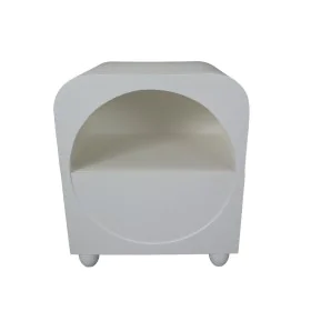 Mesa de apoio Romimex Branco Madeira MDF 40 x 48 x 30 cm de Romimex, Jogos de móveis - Ref: D1629111, Preço: 134,96 €, Descon...