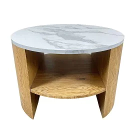 Table d'appoint Romimex Blanc Naturel Bois MDF 60 x 41 x 60 cm de Romimex, Tables - Réf : D1629118, Prix : 168,69 €, Remise : %