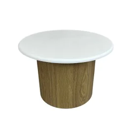 Mesa auxiliar Romimex Blanco Natural Madera MDF 60 x 41 x 60 cm de Romimex, Mesas - Ref: D1629120, Precio: 151,73 €, Descuent...