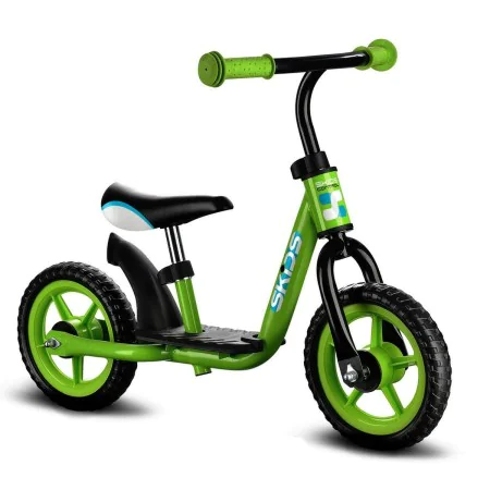 Bicicletta per Bambini Skids Control Verde Acciaio Poggiapiedi di BigBuy Home, Biciclette senza pedali - Rif: S7125021, Prezz...