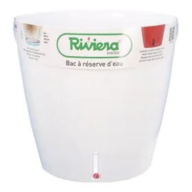 Self-watering flowerpot Riviera Eva New White Plastic Circular Ø 46 cm by Riviera, Flower Pots - Ref: S7149251, Price: 67,09 ...