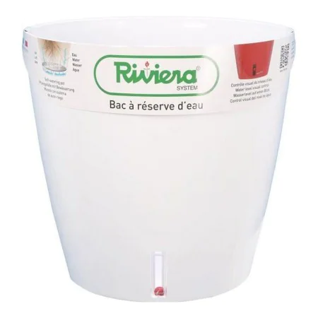 Self-watering flowerpot Riviera Eva New White Plastic Circular Ø 46 cm by Riviera, Flower Pots - Ref: S7149251, Price: 67,42 ...