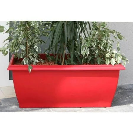 Pot Riviera Rouge Plastique Rectangulaire 80 x 40 cm 80 x 40 x 32 cm de Riviera, Pots de fleurs - Réf : S7152112, Prix : 52,8...