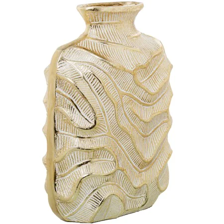 Vase Alexandra House Living Golden Aluminium 20 x 11 x 30 cm by Alexandra House Living, Vases - Ref: D1629195, Price: 35,14 €...