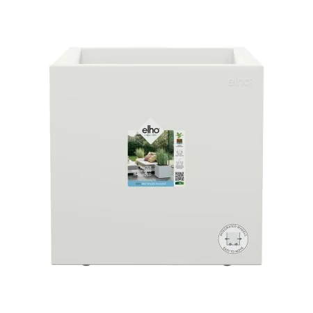 Plant pot Elho White Ø 39 cm Plastic Squared Modern by Elho, Flower Pots - Ref: S7196653, Price: 71,08 €, Discount: %