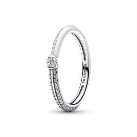 Bague Femme Pandora PAVE & WHITE DUAL - RING - SIZE 56 de Pandora, Bagues - Réf : S72105823, Prix : 65,49 €, Remise : %