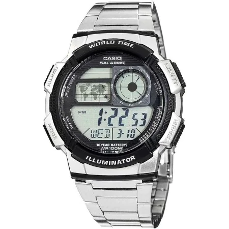 Montre Homme Casio AE-1000WD-1AVEF Numérique Acrylique Noir Gris Argenté (Ø 45 mm) de Casio, Montres bracelet - Réf : S728561...