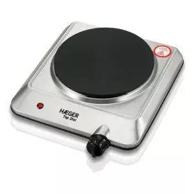 Electric Hot Plate Haeger HP-01S.014A Stainless steel 1 Stove Black Silver 1500W by Haeger, Portable kitchen hobs - Ref: S778...