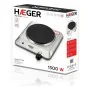 Electric Hot Plate Haeger HP-01S.014A Stainless steel 1 Stove Black Silver 1500W by Haeger, Portable kitchen hobs - Ref: S778...