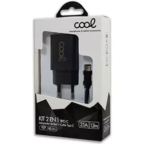 Caricabatterie da Parete Cool Kit 2 en 1 Nero di Cool, Caricabatterie - Rif: S7810112, Prezzo: 15,60 €, Sconto: %