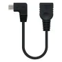 Cabo USB 2.0 A para USB B NANOCABLE CABLE USB 2.0 OTG ACODADO, TIPO MICRO B/M-A/H, NEGRO, 15 CM 15 cm Preto Macho/Fêmea de NA...