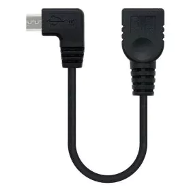 Cable USB 2.0 A a USB B NANOCABLE CABLE USB 2.0 OTG ACODADO, TIPO MICRO B/M-A/H, NEGRO, 15 CM 15 cm Negro Macho/Hembra de NAN...