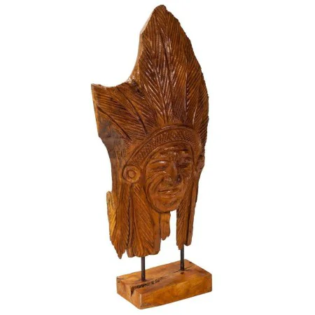 Figura Decorativa Alexandra House Living Natural madera de teca Indio 13 x 60 x 30 cm de Alexandra House Living, Coleccionabl...