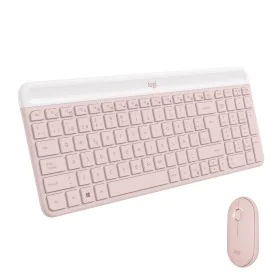 Keyboard and Mouse Logitech MK470 Slim Combo Pink Spanish Qwerty by Logitech, Keyboard & Mouse Sets - Ref: S7820521, Price: 6...