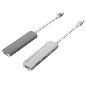 Hub USB Silver HT 17123 Blanc/Gris Gris foncé de Silver HT, Hubs USB - Réf : S7825514, Prix : 23,55 €, Remise : %