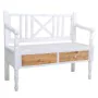 Bench Alexandra House Living White Natural Wood Fir wood 48 x 87 x 104 cm With boxes by Alexandra House Living, Benches - Ref...