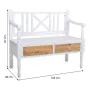 Banc Alexandra House Living Blanc Naturel Bois Bois d'épicéa 48 x 87 x 104 cm Avec tiroirs de Alexandra House Living, Bancs -...