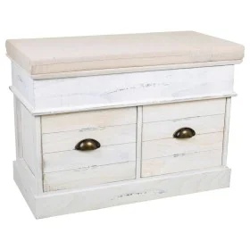 Cassapanca Alexandra House Living Bianco Legno di paulownia Legno MDF 35 x 50 x 70 cm di Alexandra House Living, Sedie - Rif:...