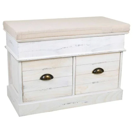 Storage chest with seat Alexandra House Living White Paolownia wood MDF Wood 35 x 50 x 70 cm by Alexandra House Living, Chair...