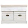 Cassapanca Alexandra House Living Bianco Legno di paulownia Legno MDF 35 x 50 x 70 cm di Alexandra House Living, Sedie - Rif:...