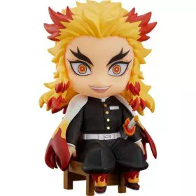 Figura colecionável Good Smile Company Kimetsu No Yaiba Kyojuro Rengoku Nendoroid de Good Smile Company, Bonecos cabeçudos - ...