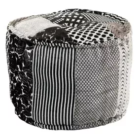 Puff Alexandra House Living Blanco Negro 50 x 40 x 50 cm de Alexandra House Living, Puffs pera - Ref: D1630121, Precio: 58,30...