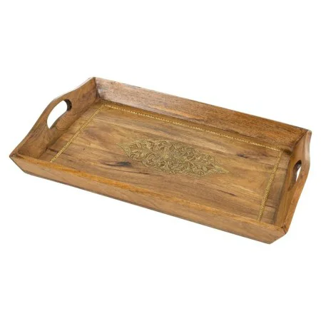 Tabuleiro Alexandra House Living Castanho Madeira de mangueira 31 x 16 x 49 cm de Alexandra House Living, Pratos e fontes - R...