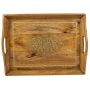 Plateau Alexandra House Living Marron Bois de manguier 31 x 16 x 49 cm de Alexandra House Living, Plats et plateaux - Réf : D...