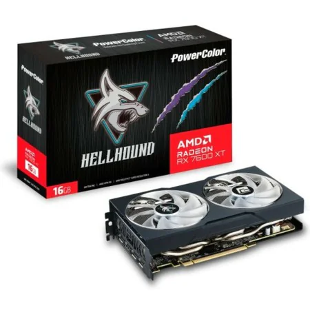 Carte Graphique Powercolor HELLHOUND AMD Radeon RX 7600 XT 16 GB GDDR6 de Powercolor, Cartes graphiques - Réf : S7832445, Pri...