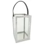 Lanterna Alexandra House Living Prata Vidro Aço inoxidável 18 x 30 x 18 cm de Alexandra House Living, Candelabros e suportes ...