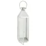 Farol Alexandra House Living Plata Vidrio Acero Inoxidable 23 x 72 x 24 cm de Alexandra House Living, Candelabros y portavela...