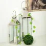 Lantern Alexandra House Living Silver Glass Stainless steel 23 x 72 x 24 cm by Alexandra House Living, Candelabras and candle...