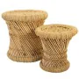 Set of stools Alexandra House Living Natural Bamboo Rope 38 x 38 x 38 cm 2 Pieces by Alexandra House Living, Sofas and chairs...