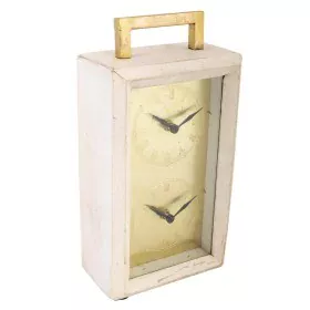 Table clock Alexandra House Living Brass Glass Iron Mango wood 9 x 30 x 15 cm by Alexandra House Living, Desk & Shelf Clocks ...