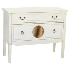 Cassettiera Alexandra House Living Bianco Rattan Legno di abete Legno MDF 72 x 38 x 88 cm di Alexandra House Living, Comò e c...