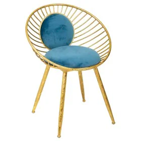 Bench Alexandra House Living Blue Golden 46 x 70 x 55 cm by Alexandra House Living, Chairs - Ref: D1630248, Price: 78,78 €, D...