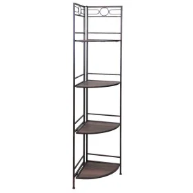 Corner Shelves Alexandra House Living Black Golden Metal MDF Wood 36 x 165 x 50 cm by Alexandra House Living, Corner Shelves ...