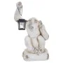 Figura Decorativa Alexandra House Living Branco Magnésio Macaco 35 x 58 x 36 cm de Alexandra House Living, Colecionáveis - Re...