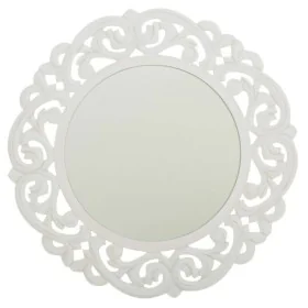 Wall mirror Alexandra House Living White Cream Metal Pine 2 x 60 x 60 cm by Alexandra House Living, Wall-Mounted Mirrors - Re...