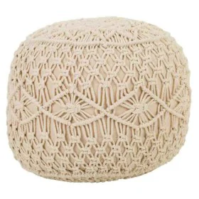 Pouf Alexandra House Living Crème Bambou Éponge Bois MDF 50 x 30 x 50 cm de Alexandra House Living, Fauteuils poire - Réf : D...