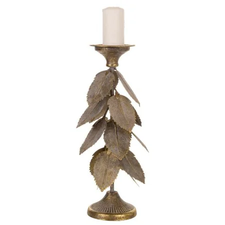 Candelabro Alexandra House Living Dorado Hierro 19 x 43 x 19 cm Hojas de Alexandra House Living, Candelabros y portavelas - R...