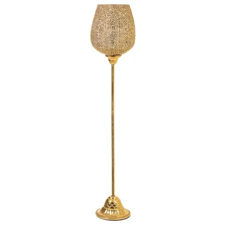 Candleholder Alexandra House Living Golden Glass Iron 19 x 93 x 19 cm by Alexandra House Living, Candelabras and candle holde...