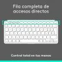 Clavier Logitech Blanc QWERTY de Logitech, Claviers - Réf : S7839647, Prix : 85,00 €, Remise : %