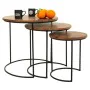 Set of 3 tables Alexandra House Living Natural Iron Mango wood 53 x 54 x 53 cm by Alexandra House Living, Tables - Ref: D1630...