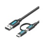 Cable USB a micro USB Vention CQDBF Negro 1 m de Vention, Cables USB - Ref: S7840664, Precio: 13,35 €, Descuento: %