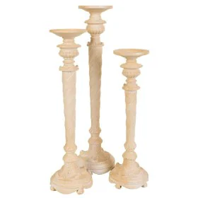 Candelabras Alexandra House Living White Resin 14 x 54 x 14 cm 3 Pieces by Alexandra House Living, Candelabras and candle hol...