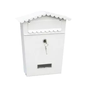 Boîte aux lettres EDM House Acier Blanc (21 x 6 x 30 cm) de EDM, Boîtes aux lettres murales - Réf : S7900566, Prix : 18,51 €,...